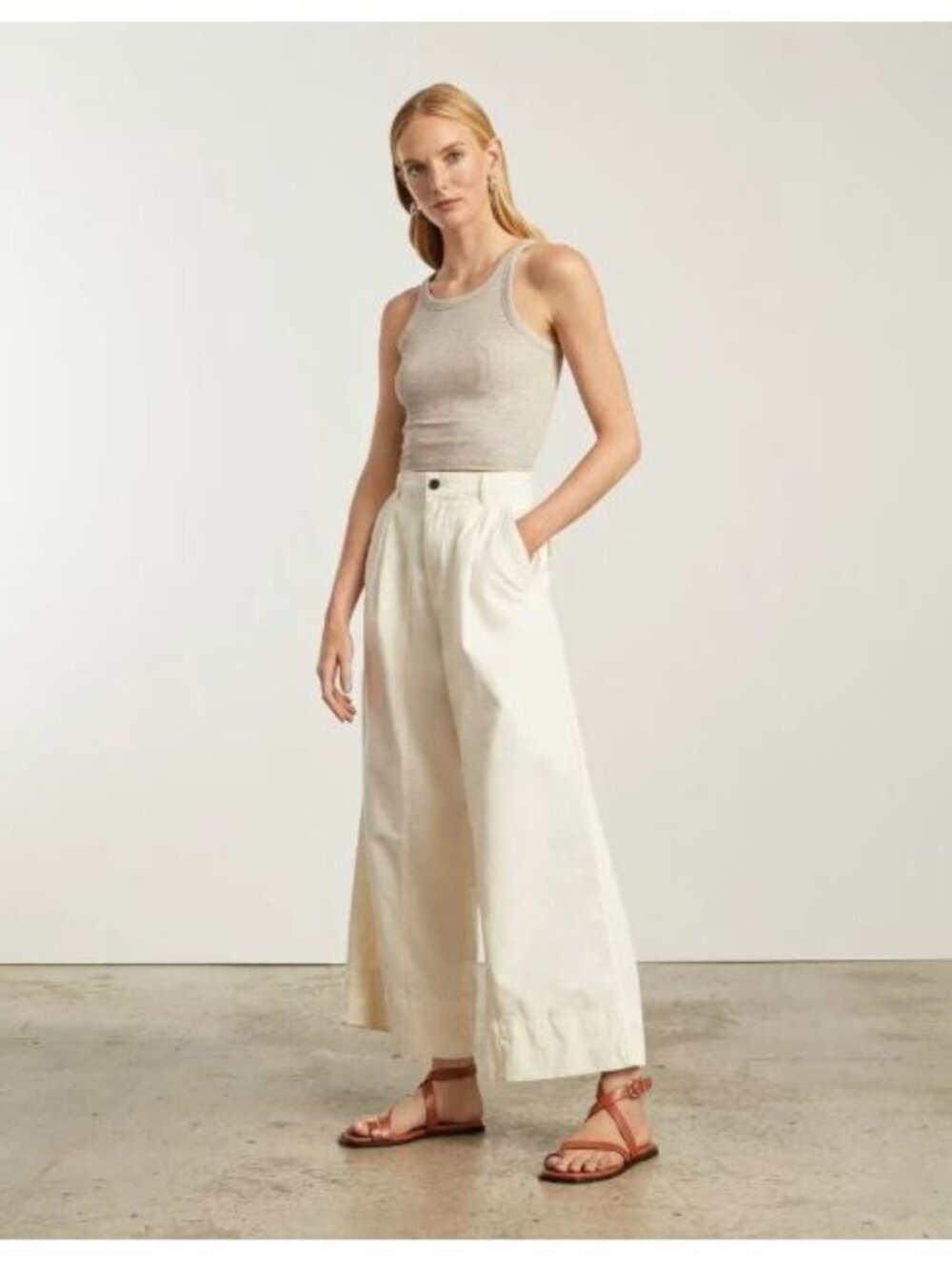 Everlane The Italian Leather Wrap Sandals in Adobe Brown | 7